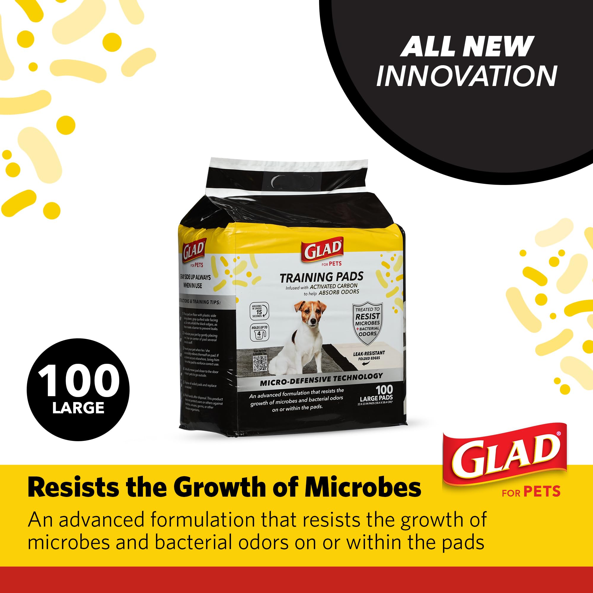Glad-tapis-entraînement absorption rapide en 15 secondes.