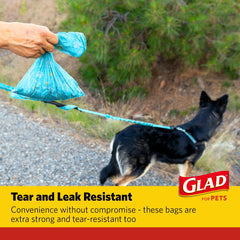 Glad for Pets – design multicolore, sacs faciles à repérer en voiture.