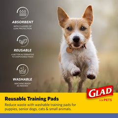 GLAD pour animaux: tapis gris à 3 couches anti-fuites protégeant les sols