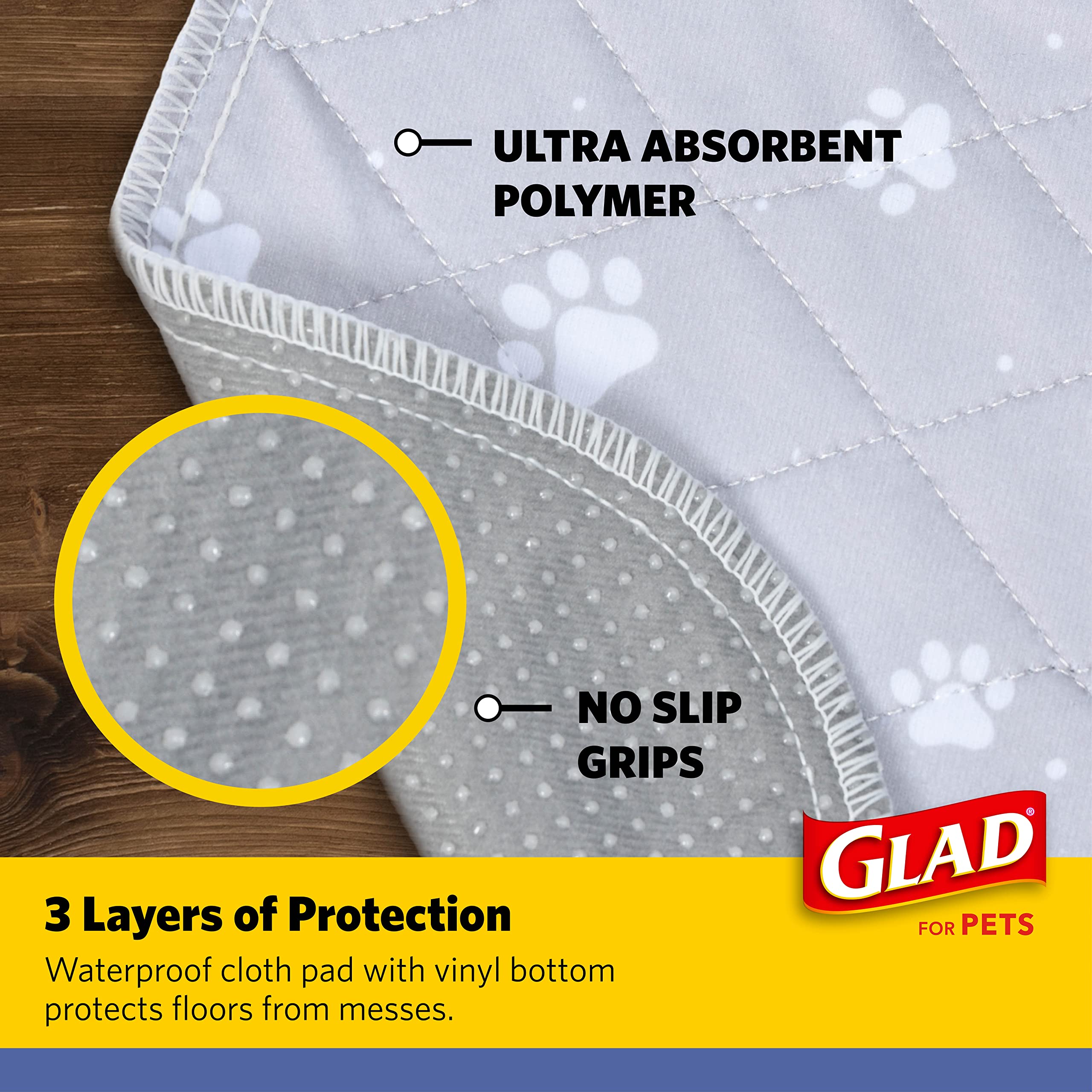 GLAD pour animaux: tapis petit format 18x24 pour chiots et petits chiens