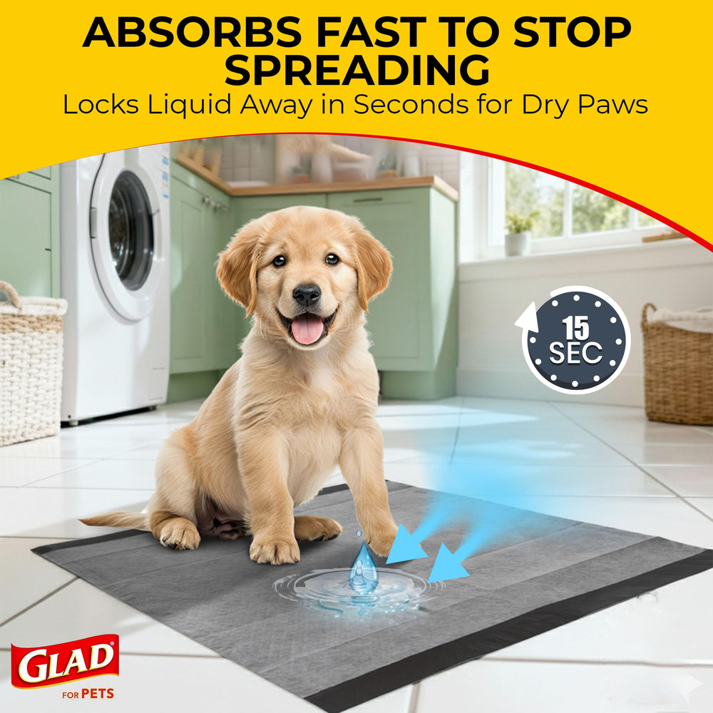 Glad for Pets tapis-pipi charbon noir 23x23 – anti-fuite