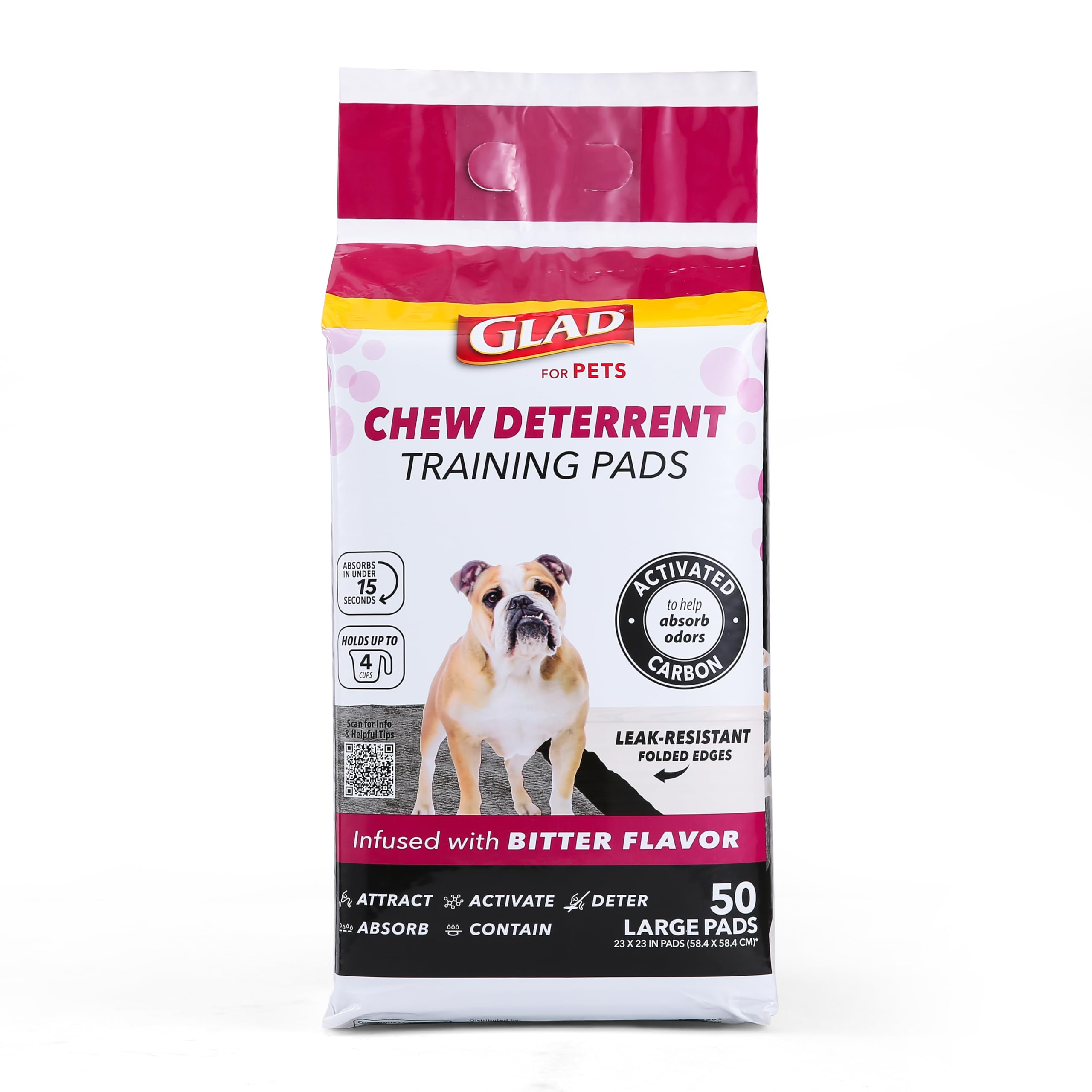 Glad tapis d'entraînement pour chiot avec carbone actif neutralise les odeurs.