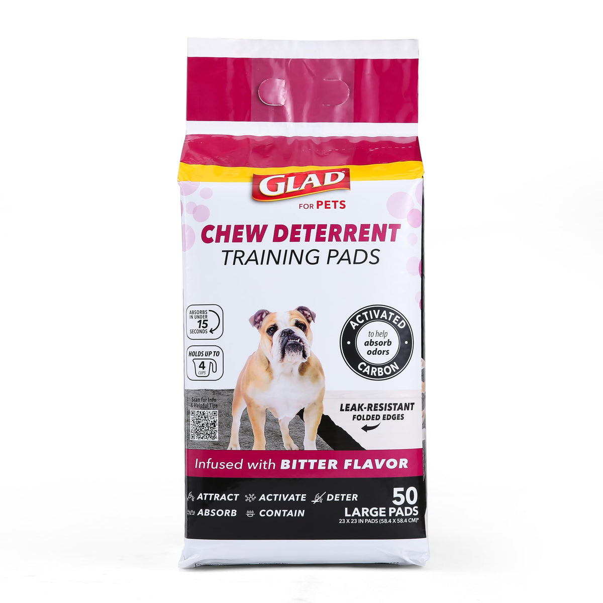 Glad tapis d'entraînement pour chiot avec carbone actif neutralise les odeurs.