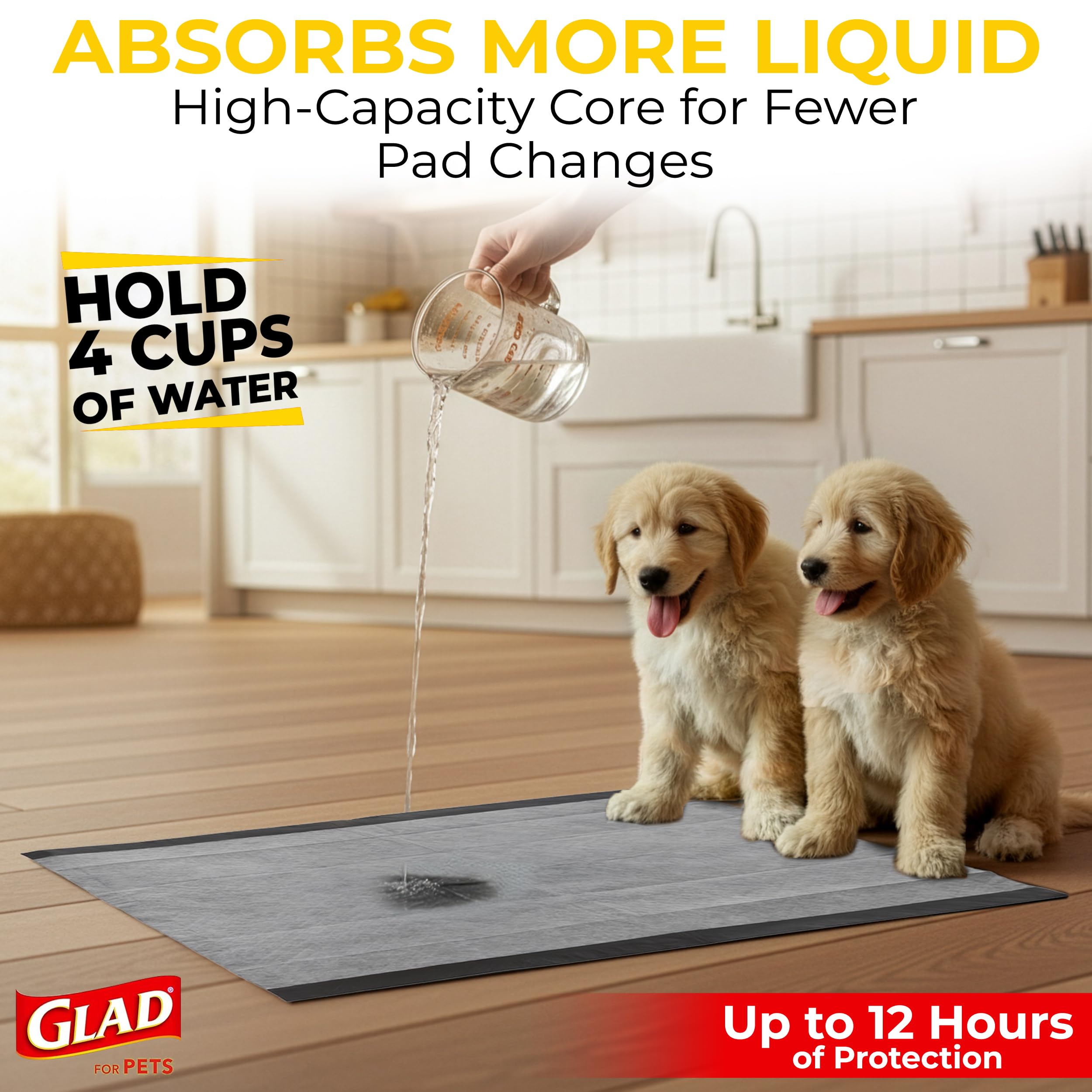 Glad tapis d’entraînement chiots et chiens, absorbantes six couches.