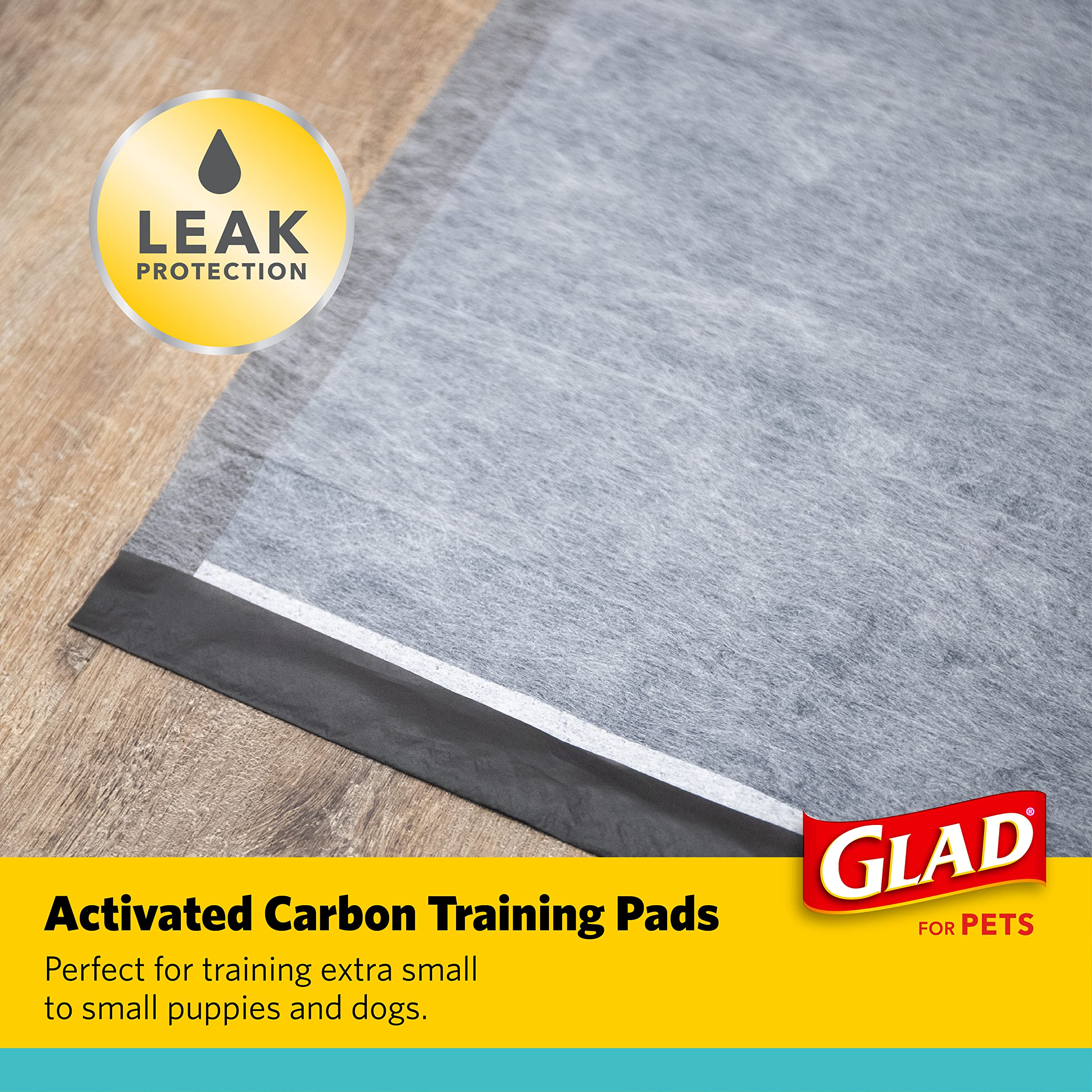 Tapis-pipi Glad anti-odeur charbon pour entraînement sans tracas.