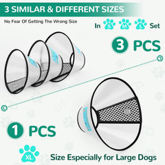 GLADOG Soft Dog Cone Collar – chien portant, empêche l’accès à la zone blessée.