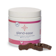 Gland-Ease emballage visible, pratique pour petits chiens.