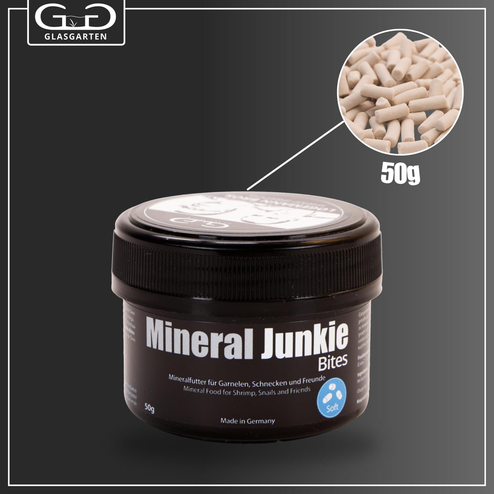GlasGarten Mineral Junkie Bites – bâtonnets écrevisses, favorisent croissance et mues.