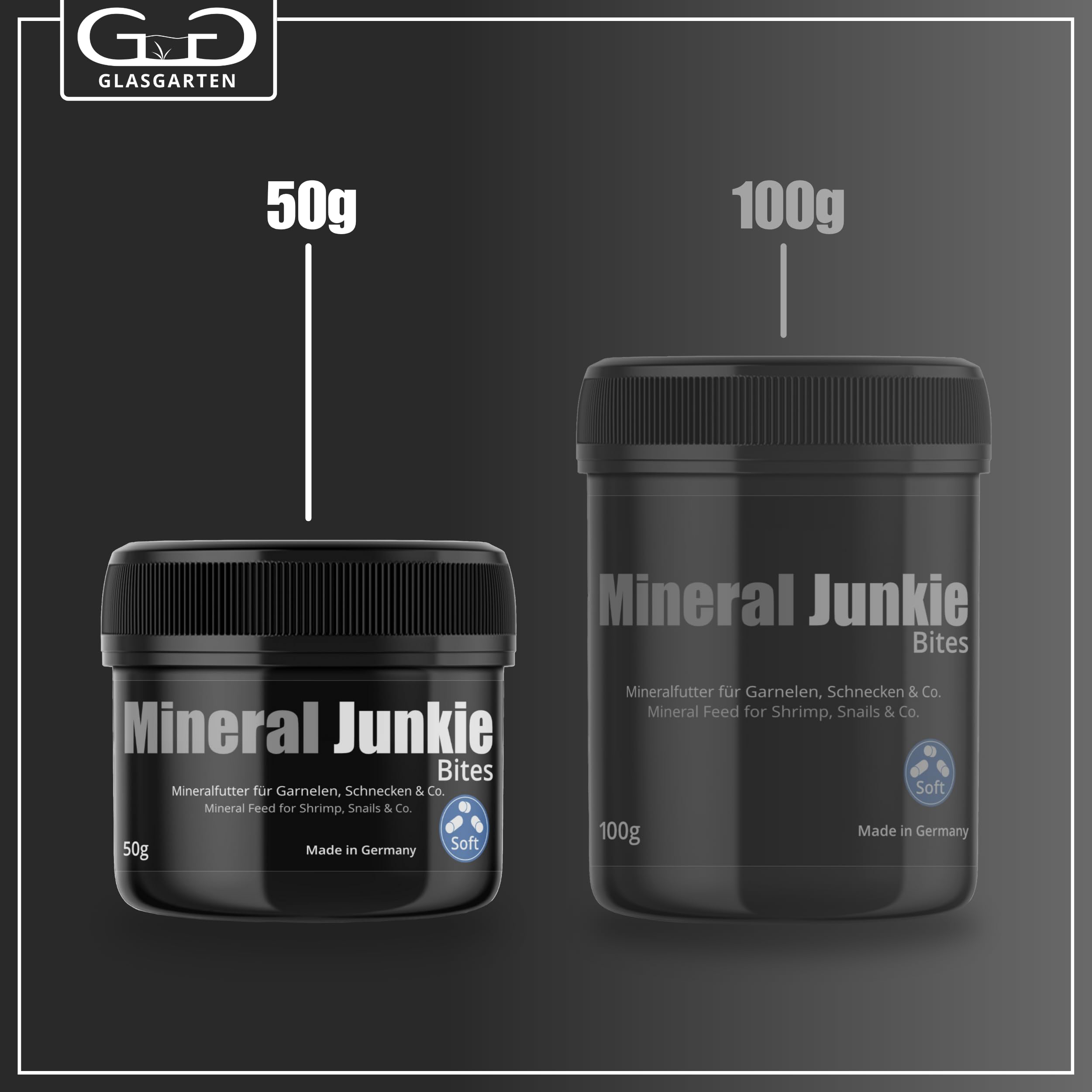 GlasGarten Mineral Junkie Bites – complément alimentaire pour invertébrés, aide à diversifier l’alimentation.