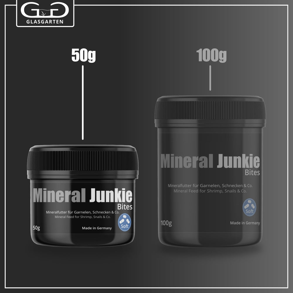 GlasGarten Mineral Junkie Bites – complément alimentaire pour invertébrés, aide à diversifier l’alimentation.