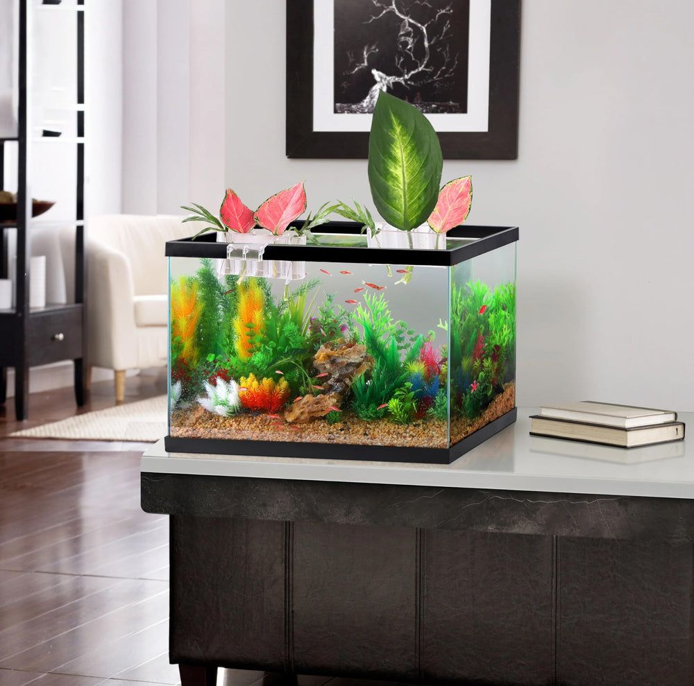 Pot-plante GLEFLE pour aquarium, déco suspendue idéale pour plantes aquatiques.