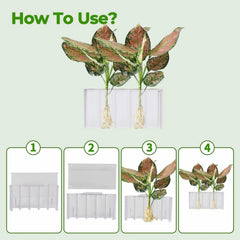 Support-plante GLEFLE pour aquarium, installation facile et esthétique.