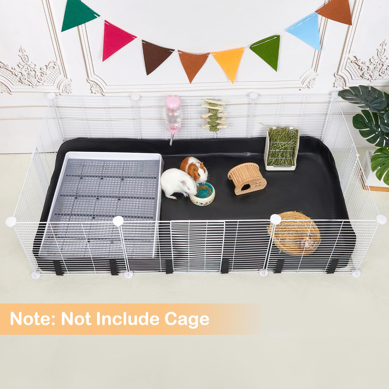 Glittme Liner: fond tarp stable pour cages à grille 12 po