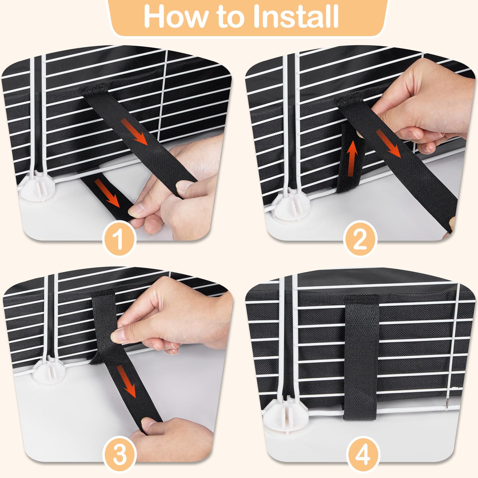 Glittme Liner: dimensions 24x47 po pour cages compatibles