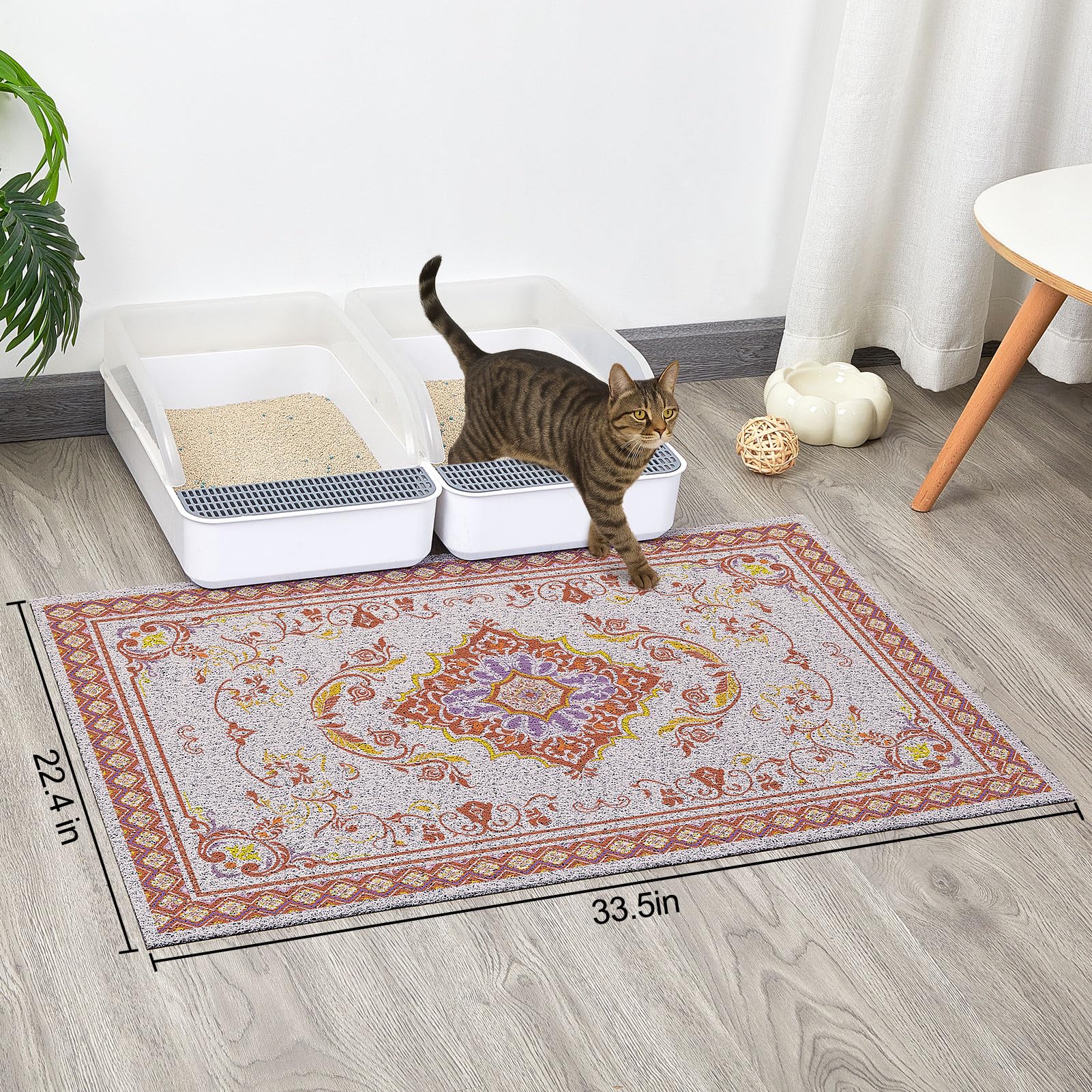 Glittme Tapis Litière Grand-format couvre une grande surface.