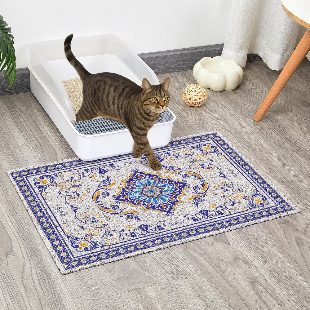 Glittme Tapis litière maillage haute densité capte les grains efficacement