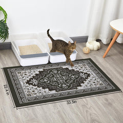 Glittme Tapis Litière Chat, maillage haute densité: capture rapide des grains de litière.