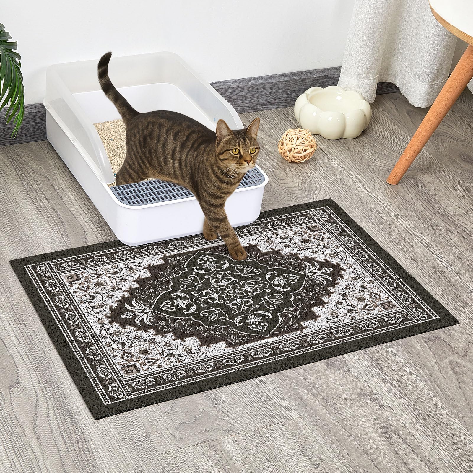 Glittme tapis-litiere-chat-maille-dense capture efficacement les débris