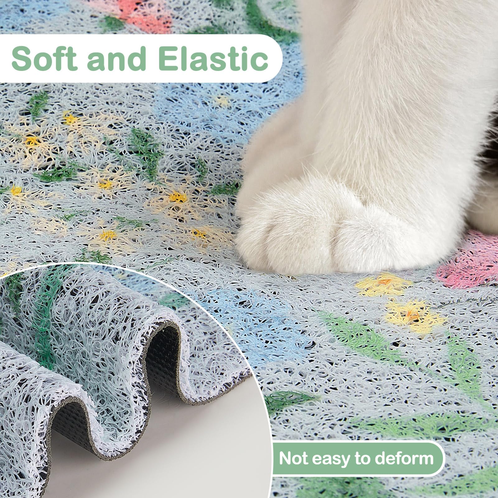Tapis Glittme, PVC doux et moelleux pour les pattes