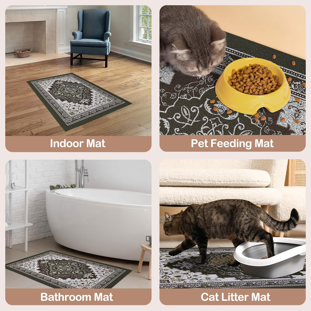 Glittme Tapis Litière Chat, nettoyage facile: pour une litière propre rapidement.