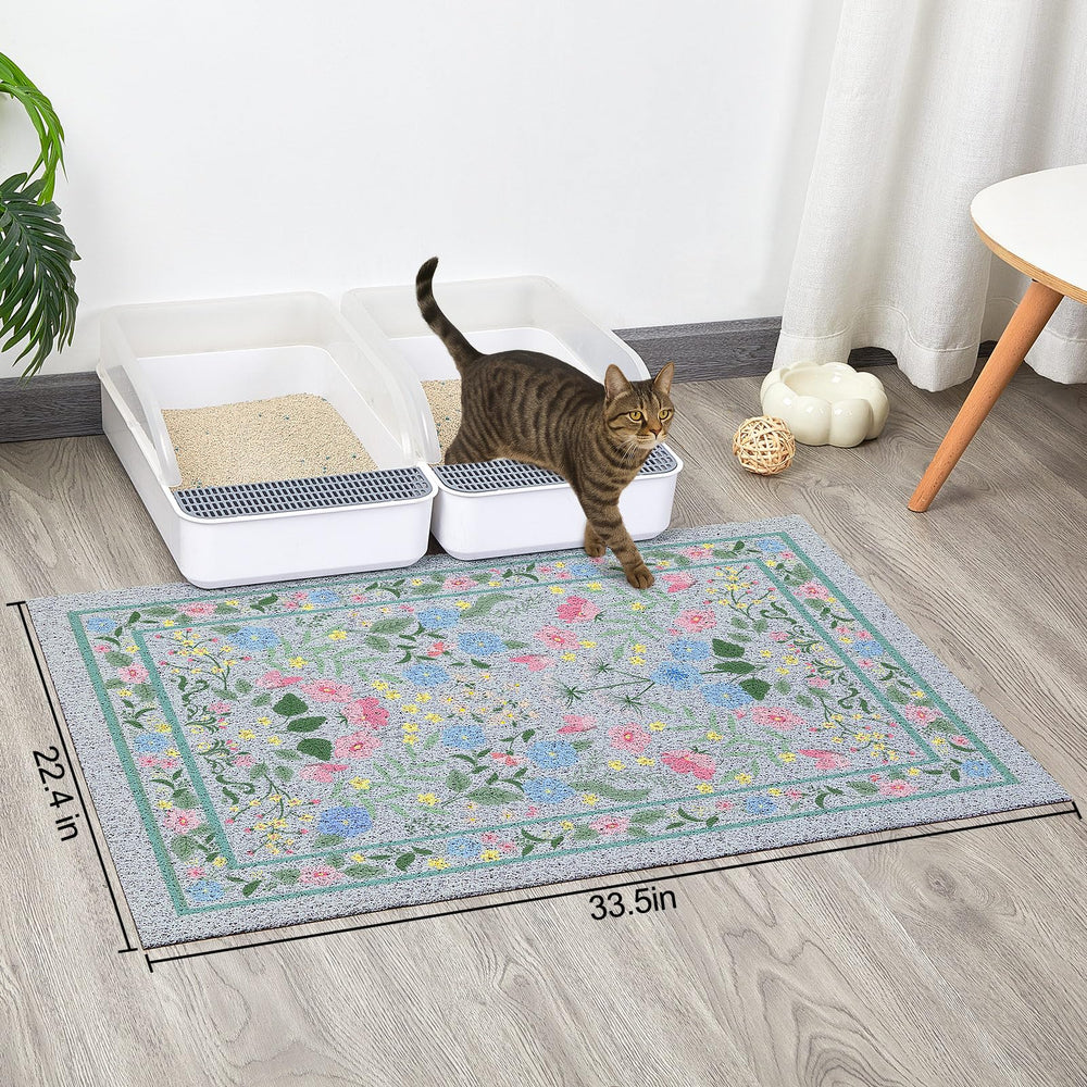 Glittme tapis litière anti-glisse pour bac à litière