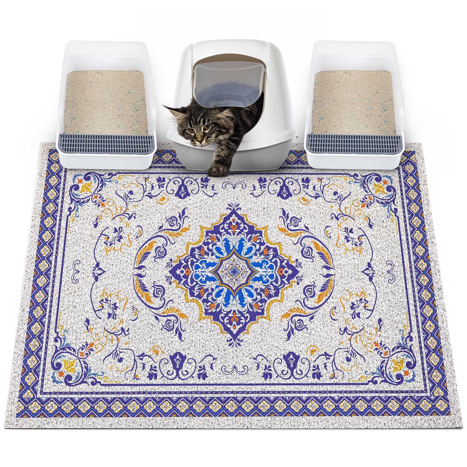 Glittme tapis-litiere-chat-xl-40x30 premier plan: surface capte efficacement les grains