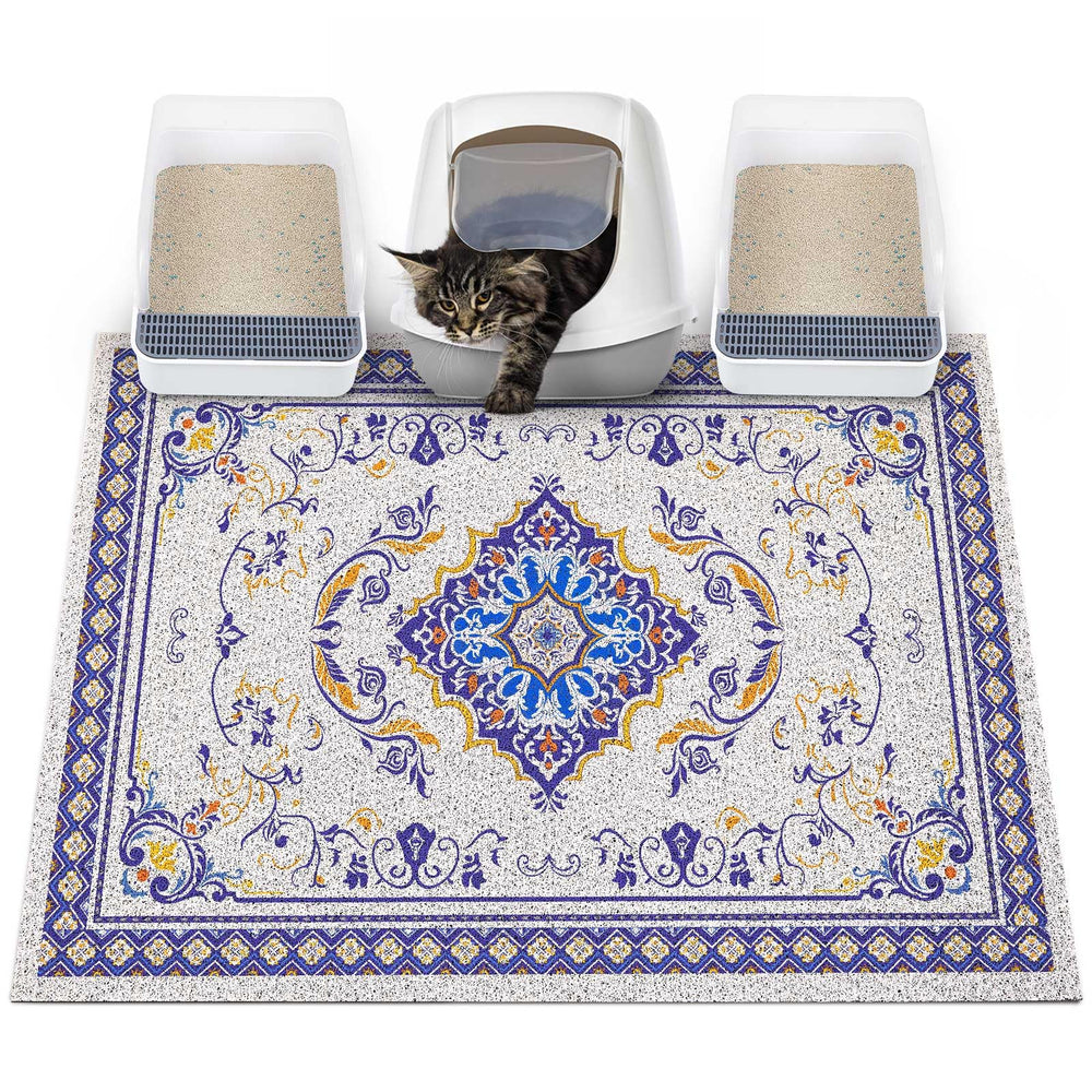 Glittme tapis-litiere-chat-xl-40x30 premier plan: surface capte efficacement les grains