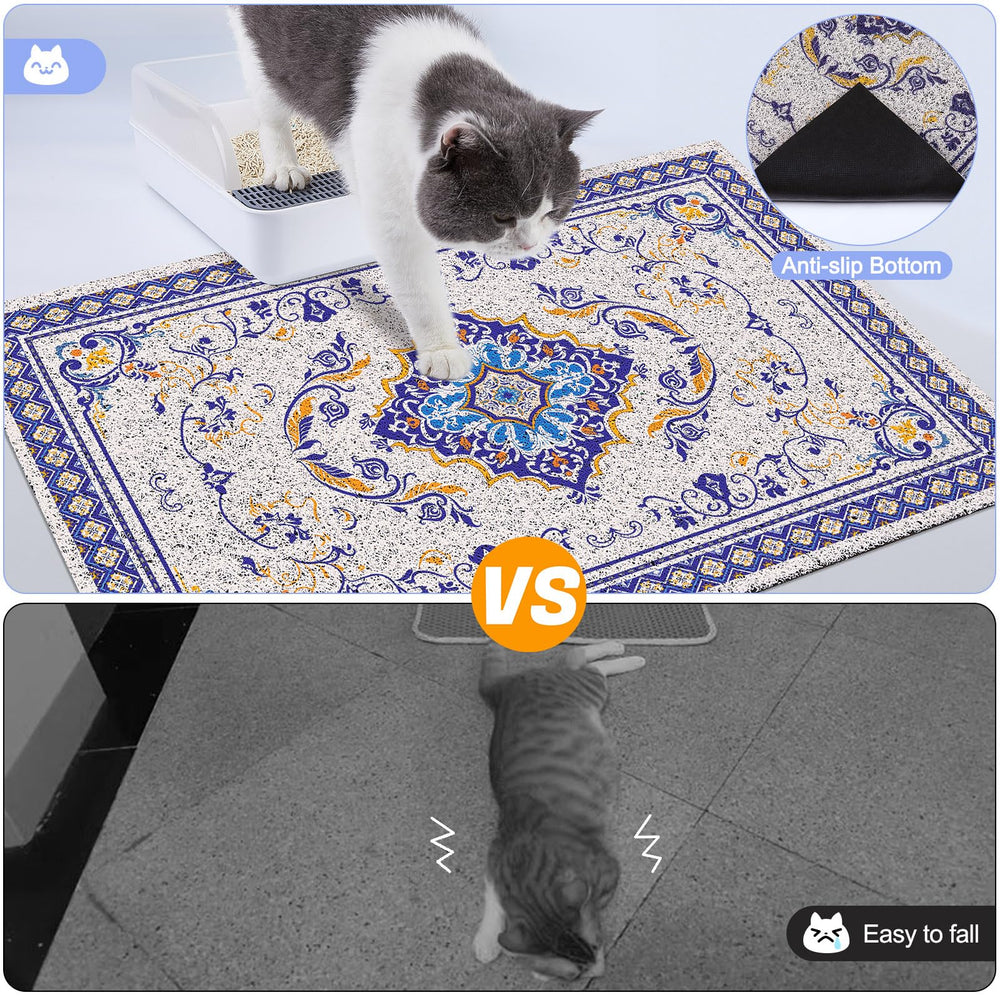 Glittme Tapis Litière couverture sol propre, réduction des débris