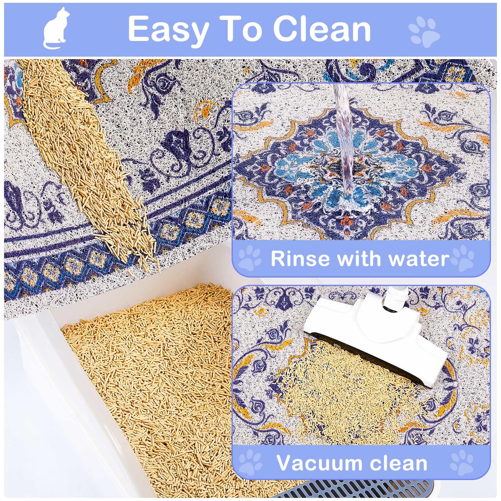 Glittme Tapis Litière motifs decoratifs, s'intègre à la déco