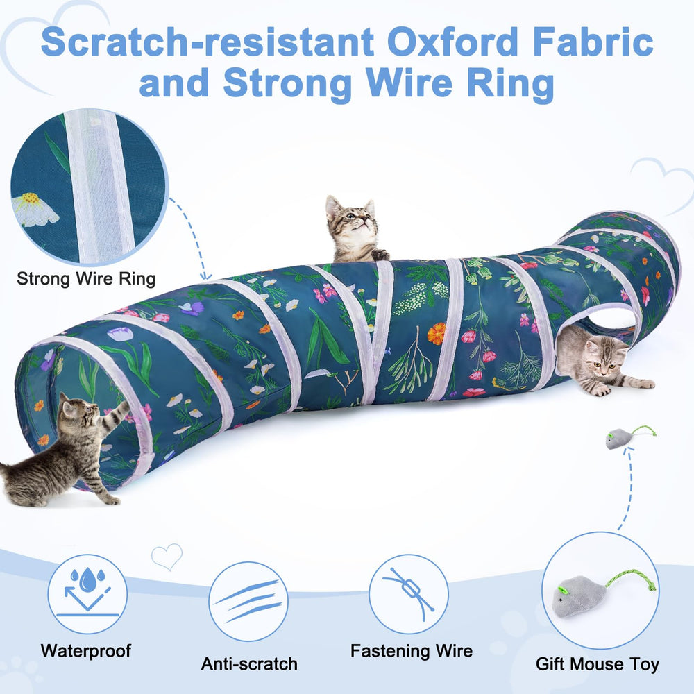 Glittme tunnel-chat polyester robuste et cadre en acier.