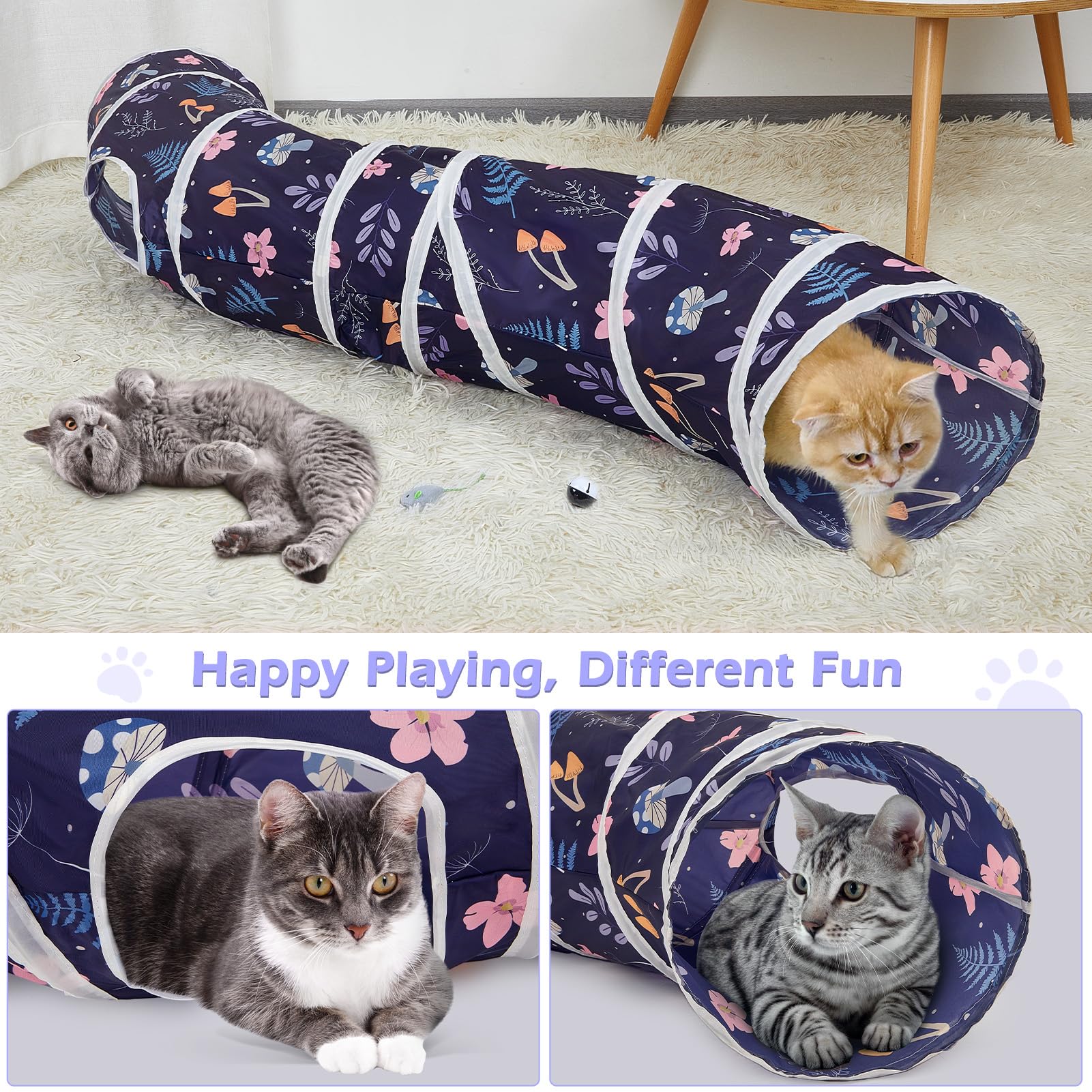 Glittme tunnel chat, rangement facile et montage rapide après utilisation.