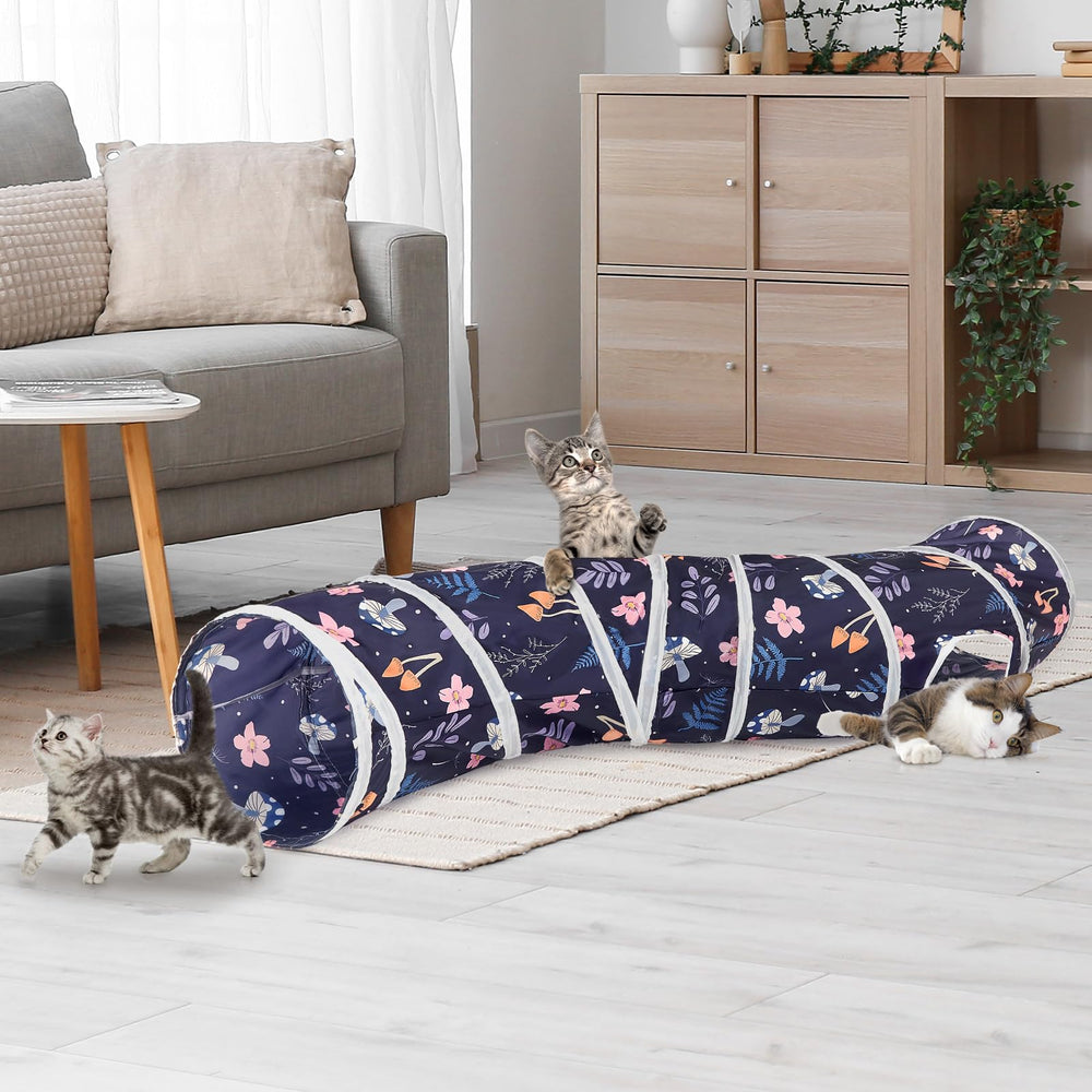 Glittme tunnel chat, tubes pliables pour un rangement rapide et pratique.