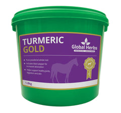 Global Herbs Turmeric Gold, poudre de curcuma doré avec poivre noir pour absorption améliorée.