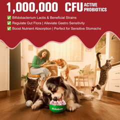 Globalpaw Yogourt séché avec probiotiques 1 M CFU pour digestion équilibrée.