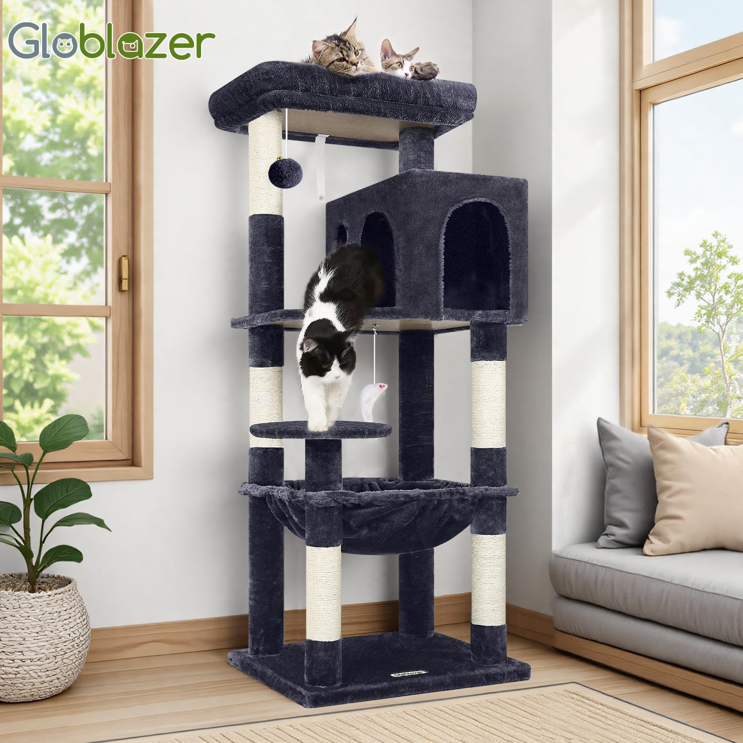 Globlazer plateforme supérieure spacieuse pour observation et détente.