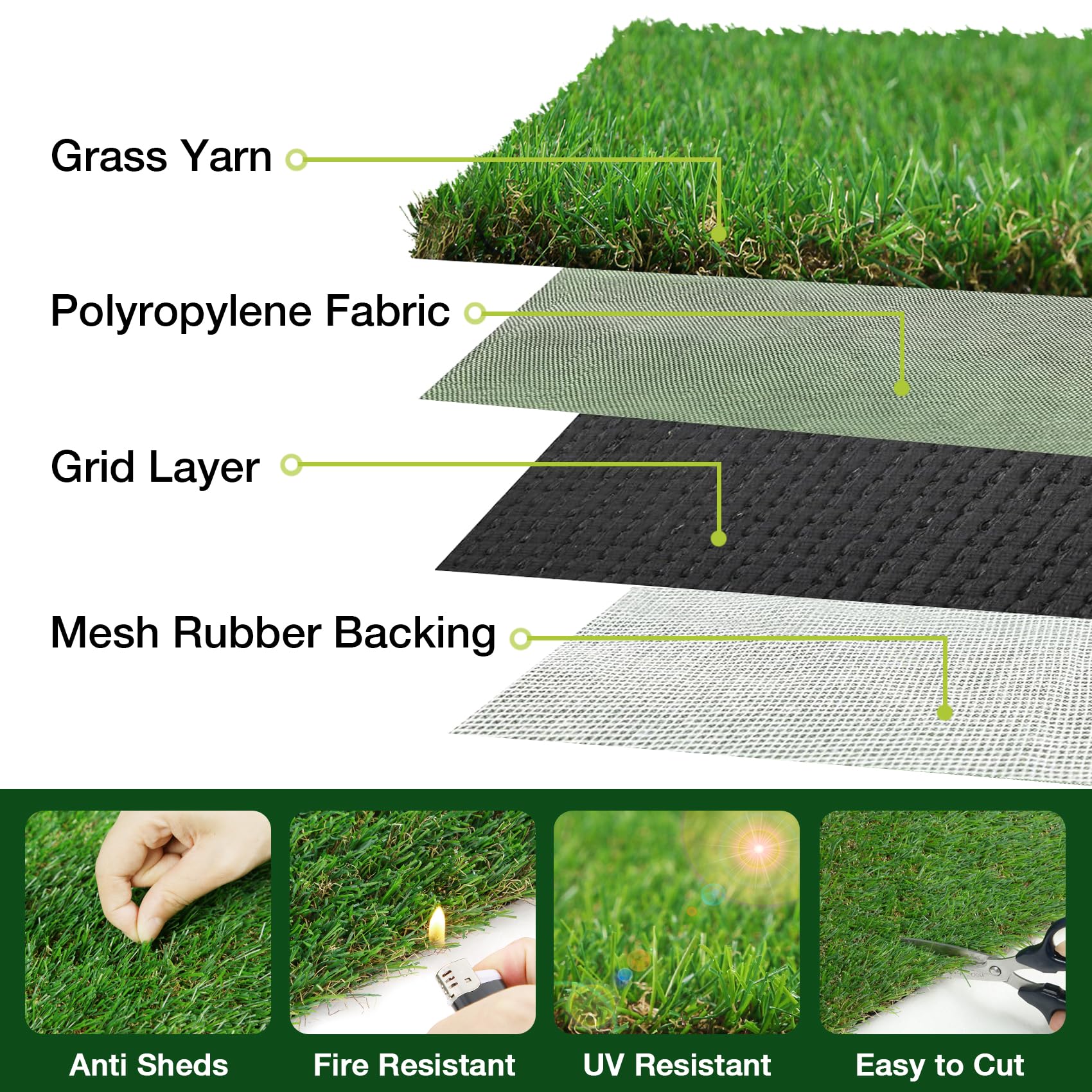 GLOBREEN drainage élevé, nettoyage simple, réutilisable pour plusieurs usages.