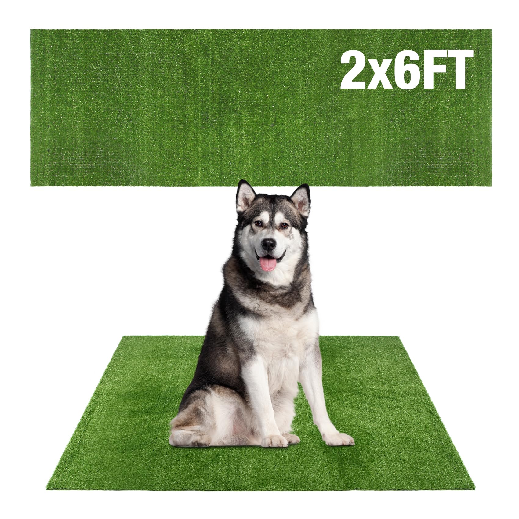 GLOBREEN tapis gazon artificiel chien 2x6 pieds pour toilettes intérieures et extérieures