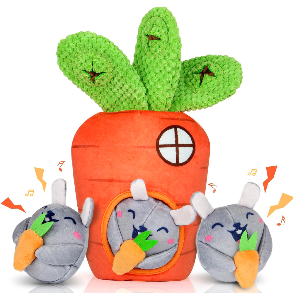 Globright carotte-lapin: jouet peluche stimulant l’exploration et le jeu.