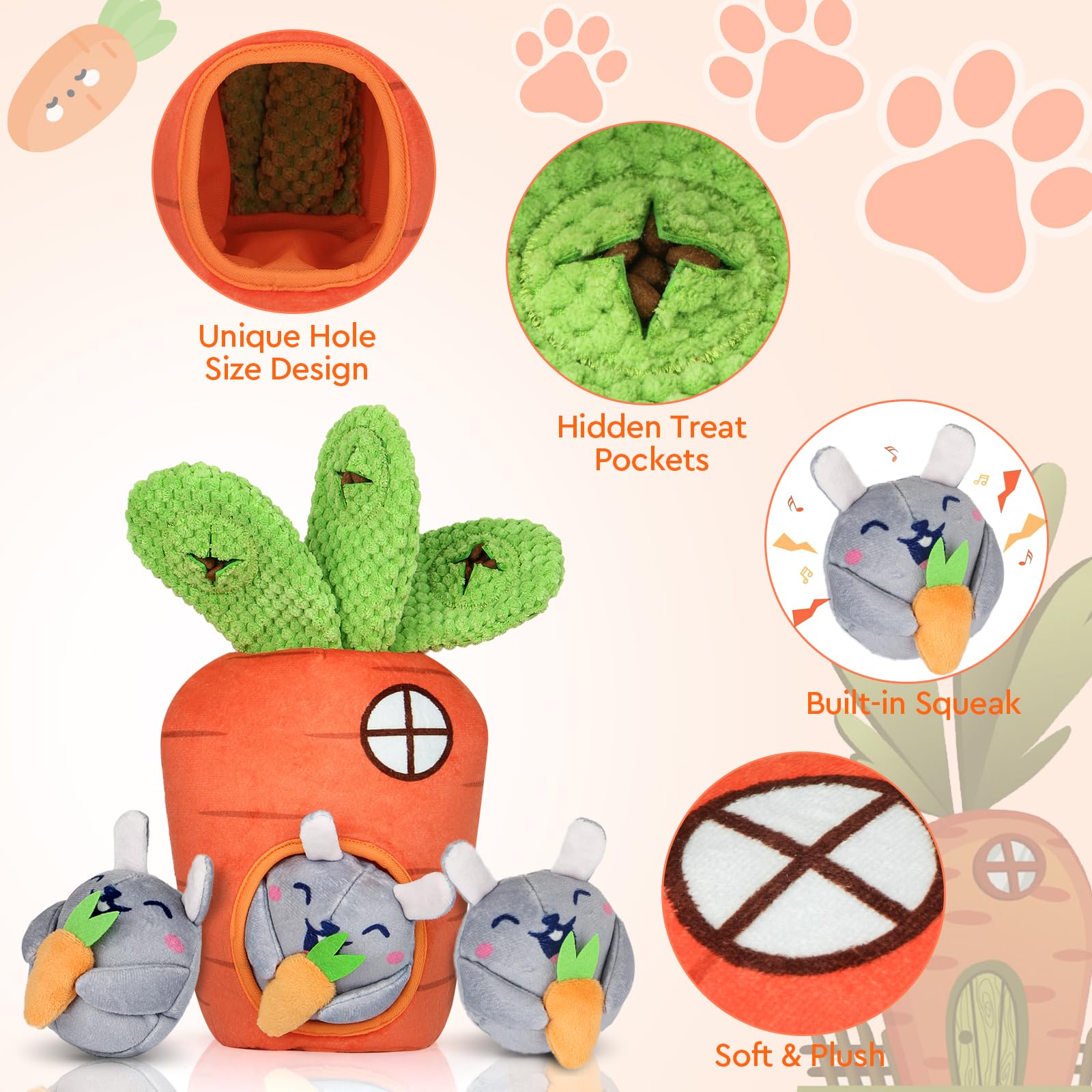 Globright carotte-orange cavités: cavités conçues pour garder les objets en place.