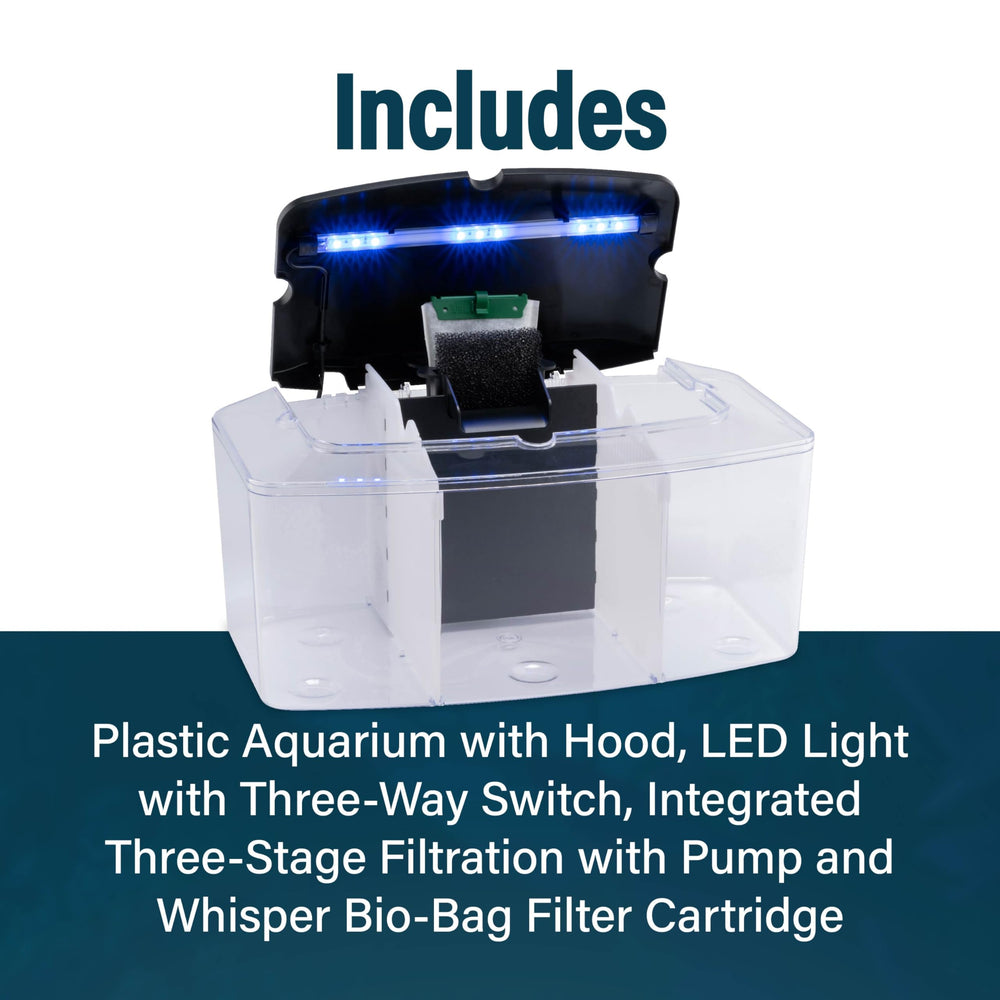 GloFish Betta Trilogie: décor et plantes fluorescents vendus séparément.