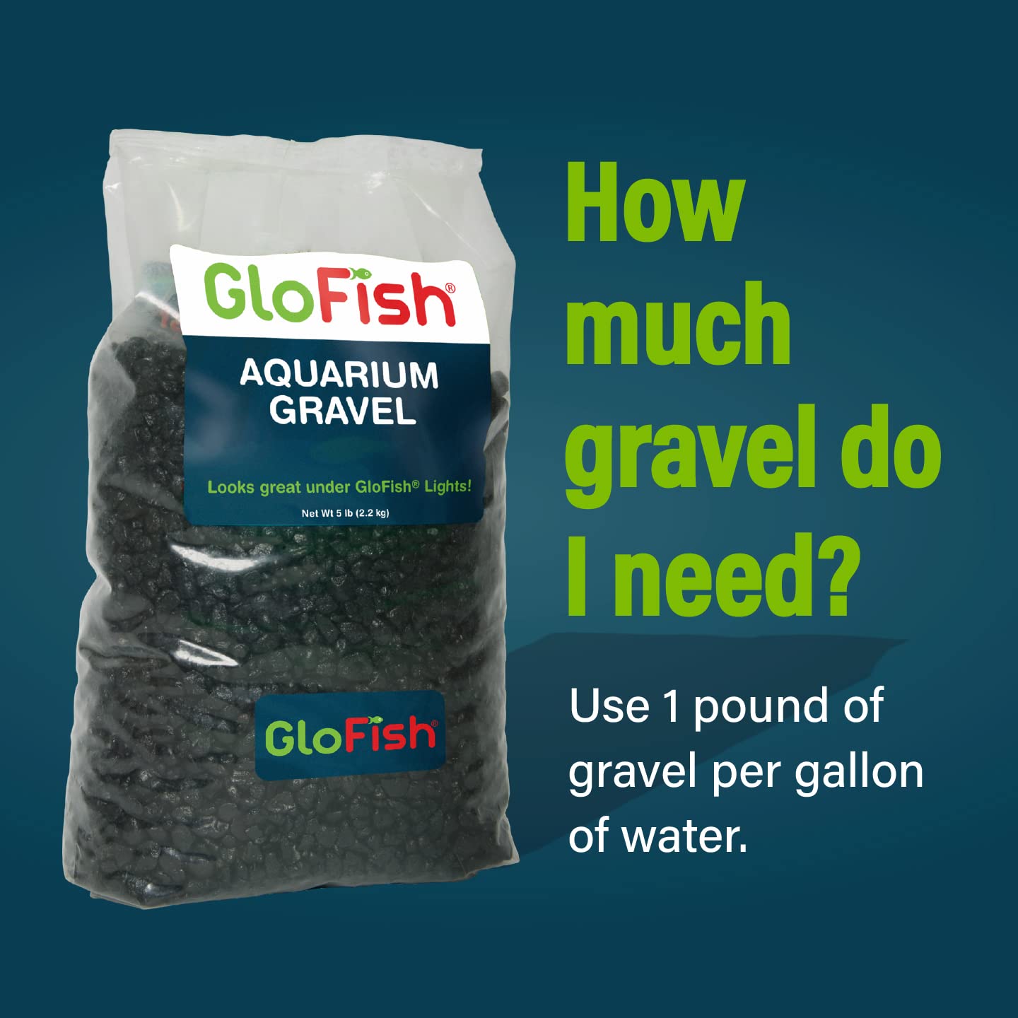 GloFish gravier noir – lueur bleue qui intensifie l éclat des poissons.