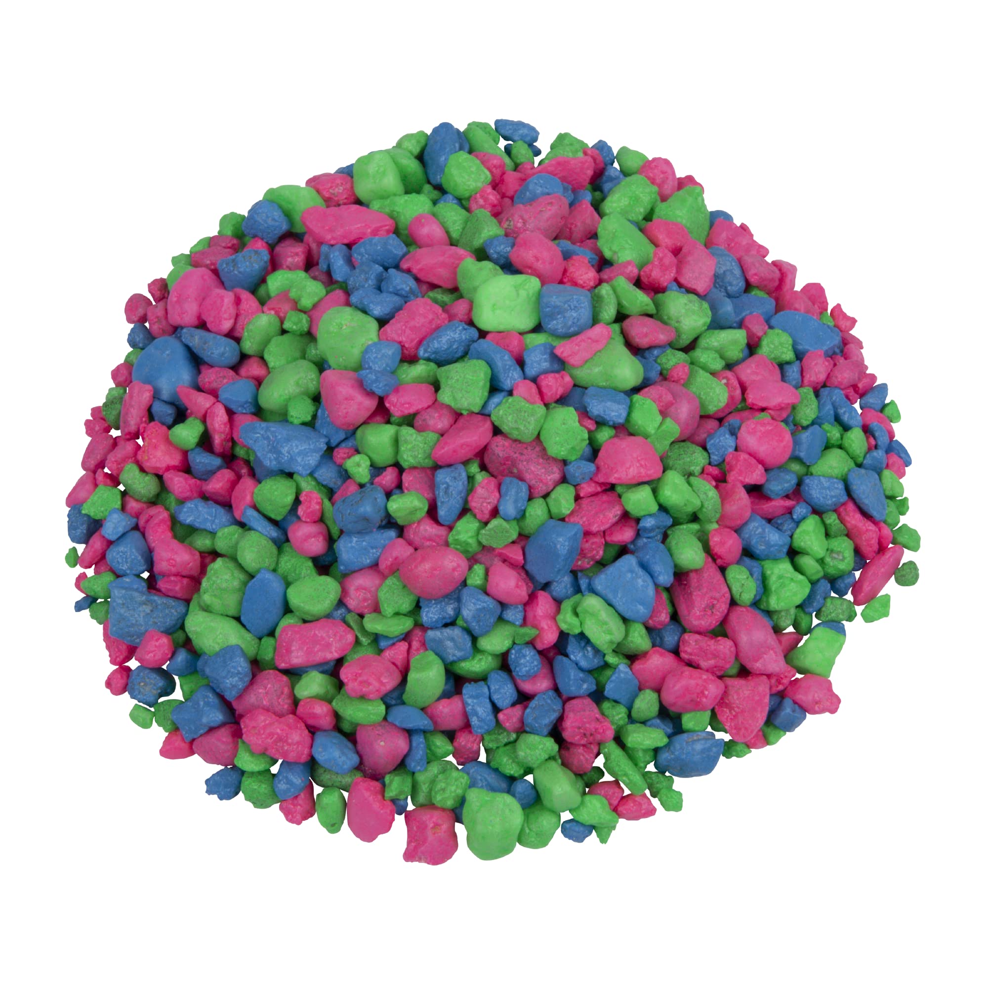 GloFish gravier rose comme base colorée pour un décor lumineux.