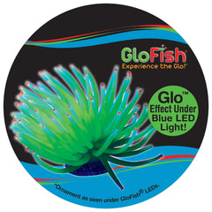 GloFish jaune anémone: cachette sécurisée pour les poissons dans le décor.
