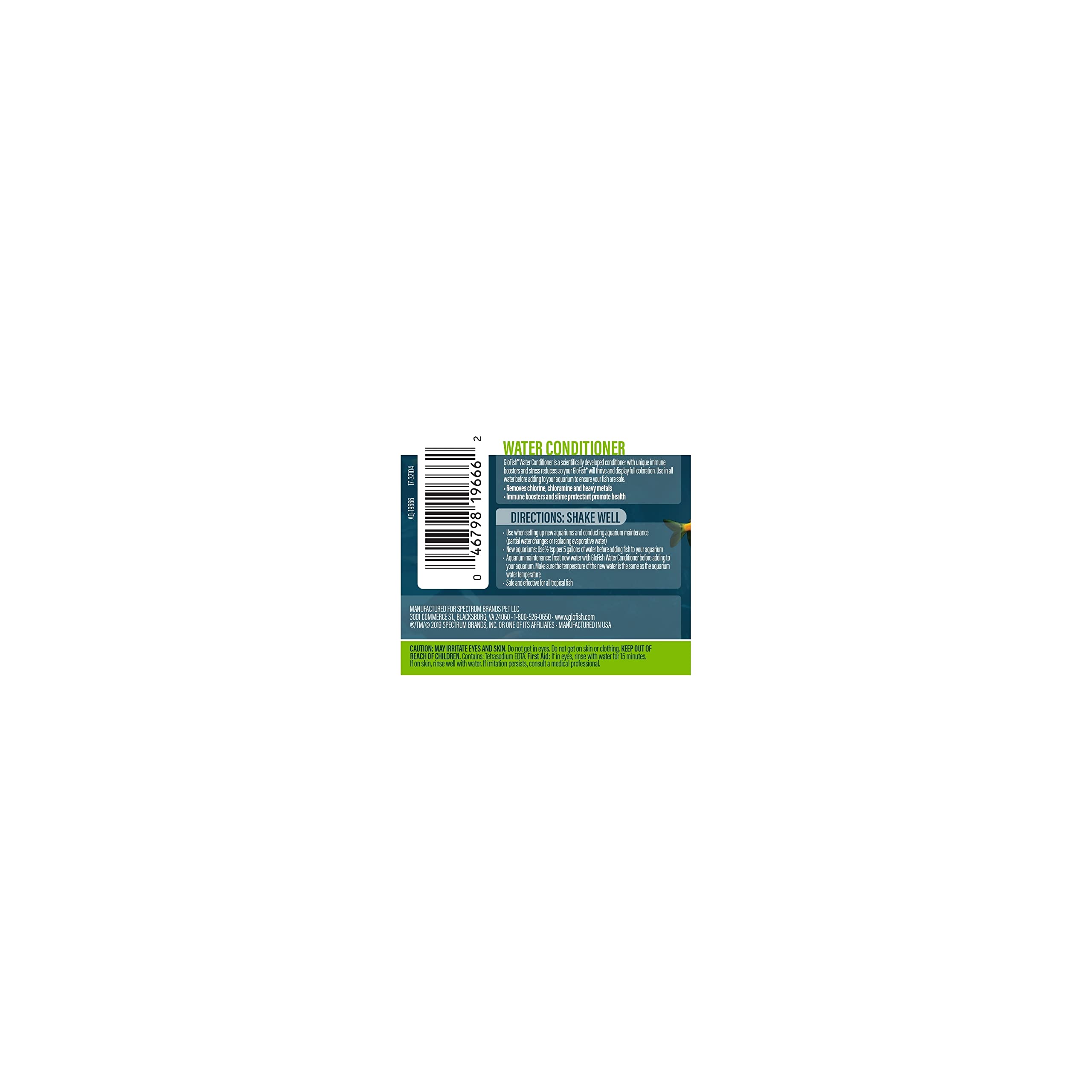 GloFish Conditionneur d'eau – dosage simple pour remplacements partiels et nouvelles installations.