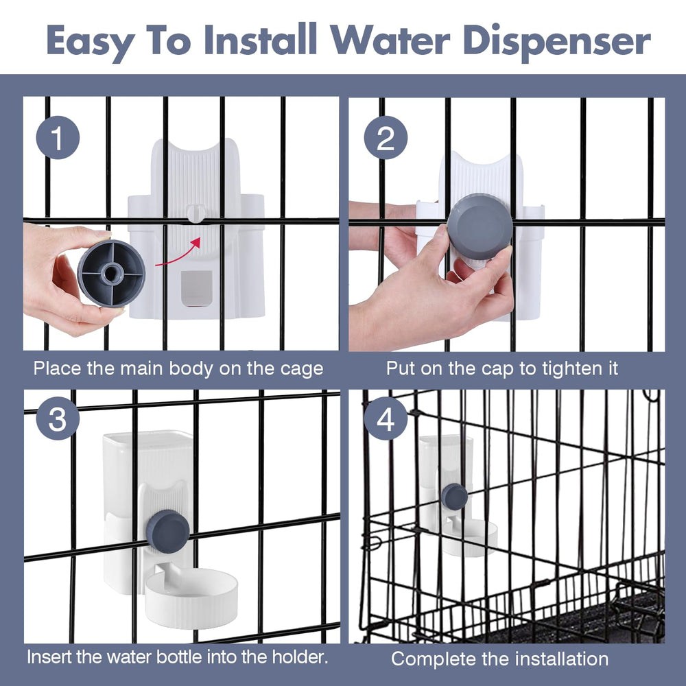 GLYVIAN bouteille-cage-accrochable installation rapide et flexible dans la cage.