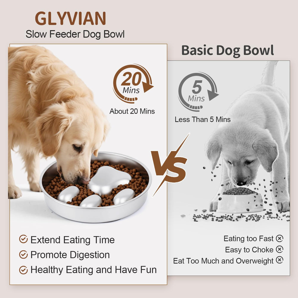 GLYVIAN Slow Feeder nettoyage pratique, lave-vaisselle et anti-rouille.