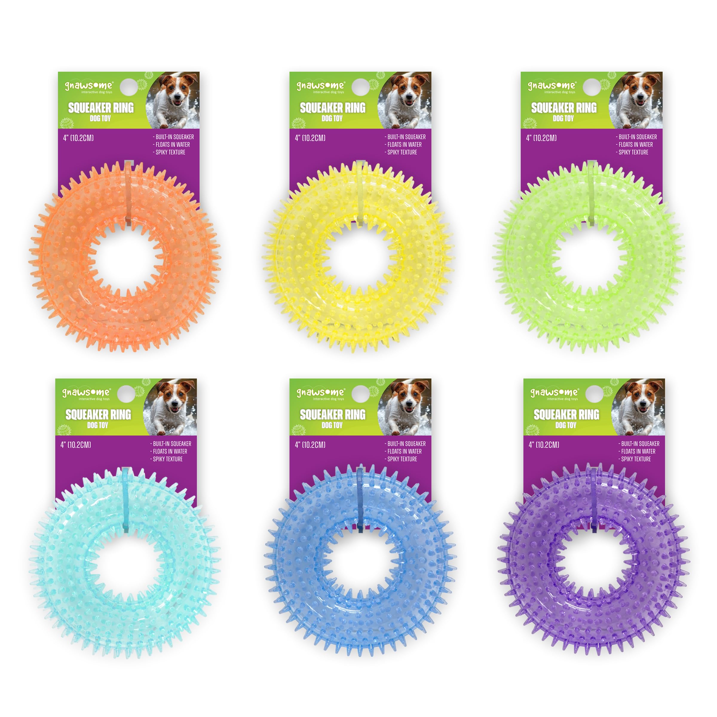 Gnawsome Anneau Épineux Petit, massage des gencives et jeu interactif pour chien