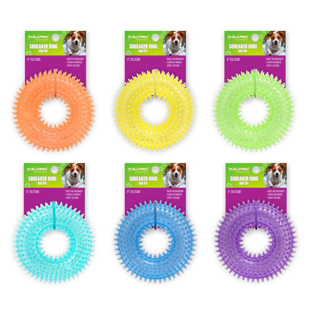 Gnawsome Anneau Épineux Petit, massage des gencives et jeu interactif pour chien
