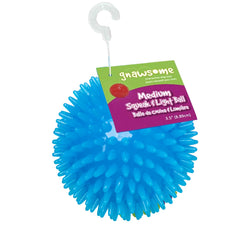 Gnawsome Balle à pics et sifflet lumineux - stimulation dentaire et jeu