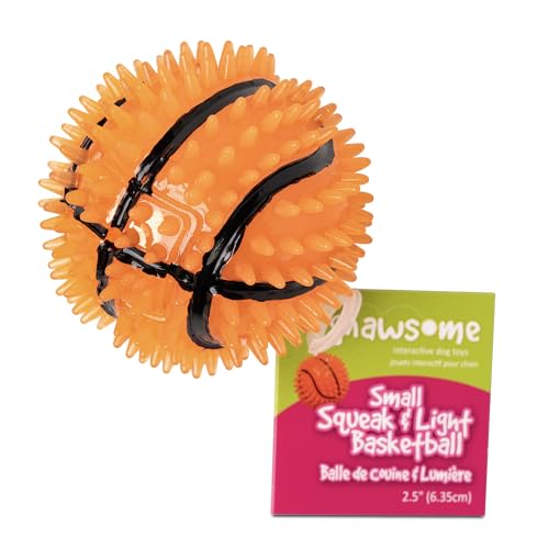 Jouet Gnawsome balle pics sifflet petit rouge favorise l'exercice dentaire quotidien.